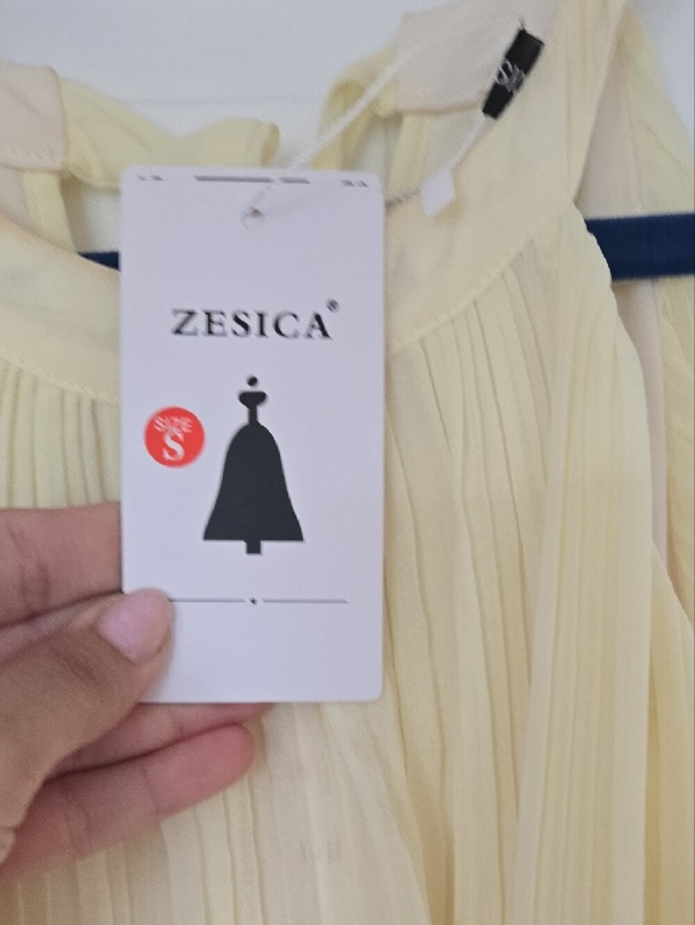Brand New Sleeveless Tiered Ruffle Midi Dress in Pale Yellow - Picture 4 of 5